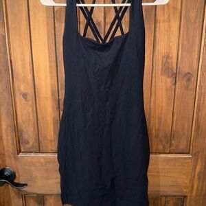BuffBunny Black Halter Bodycon Sport Dress